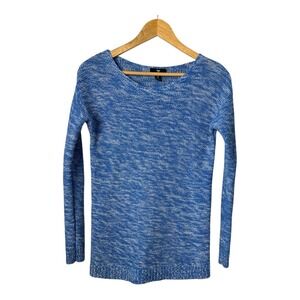 GAP‎ Sweater Blue White Knit Long Sleeve Pullover Lightweight Women Size Small